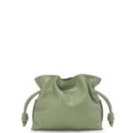 Loewe Women Mini Flamenco clutch in nappa calfskin 206XF259 Rosemary