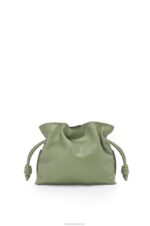 Loewe Women Mini Flamenco clutch in nappa calfskin 206XF259 Rosemary