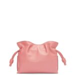 Loewe Women Mini Flamenco clutch in nappa calfskin 206XF267 Peach Bloom