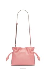 Loewe Women Mini Flamenco clutch in nappa calfskin 206XF267 Peach Bloom - Image 4