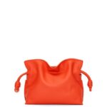 Loewe Women Mini Flamenco clutch in nappa calfskin 206XF320 Sunrise Orange