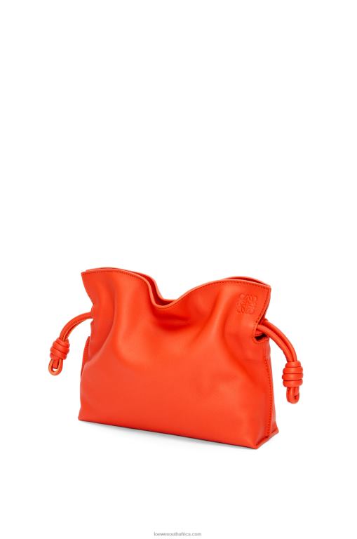 Loewe Women Mini Flamenco clutch in nappa calfskin 206XF320 Sunrise Orange - Image 3