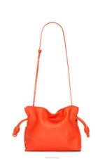 Loewe Women Mini Flamenco clutch in nappa calfskin 206XF320 Sunrise Orange - Image 5