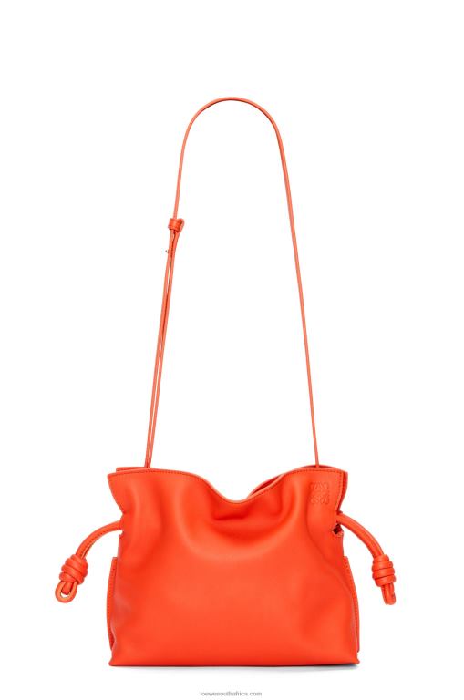 Loewe Women Mini Flamenco clutch in nappa calfskin 206XF320 Sunrise Orange - Image 5