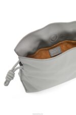 Loewe Women Mini Flamenco clutch in nappa calfskin 206XF328 Pearl Grey - Image 5