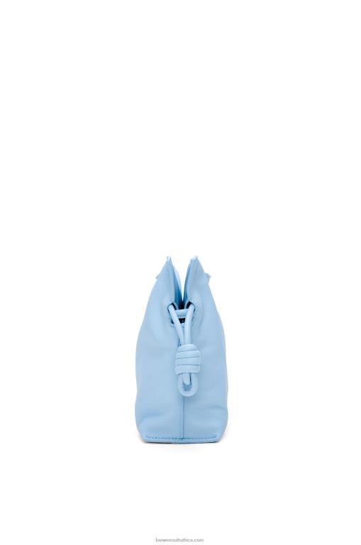 Loewe Women Mini Flamenco clutch in nappa calfskin 206XF330 Dusty Blue - Image 5