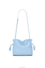 Loewe Women Mini Flamenco clutch in nappa calfskin 206XF330 Dusty Blue - Image 6