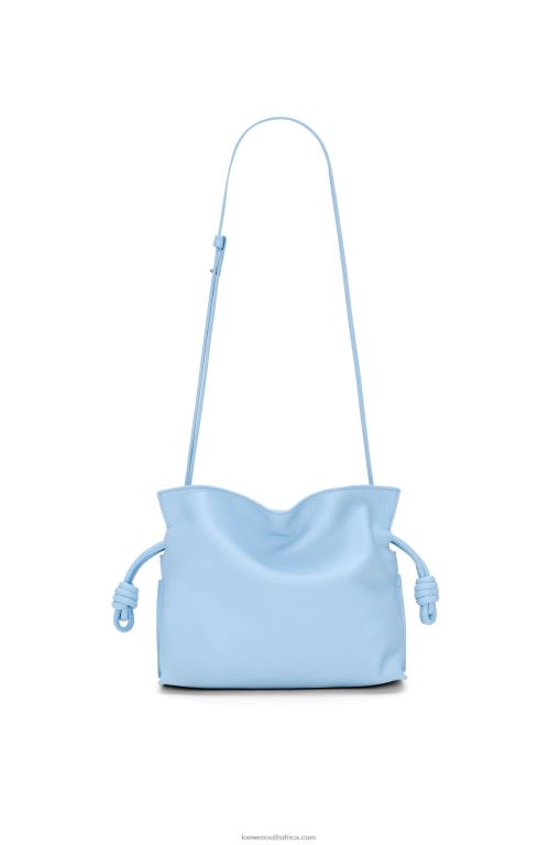 Loewe Women Mini Flamenco clutch in nappa calfskin 206XF330 Dusty Blue - Image 6