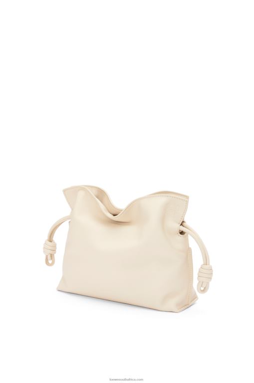 Loewe Women Mini Flamenco clutch in nappa calfskin 206XF331 Angora - Image 2