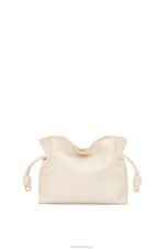 Loewe Women Mini Flamenco clutch in nappa calfskin 206XF331 Angora