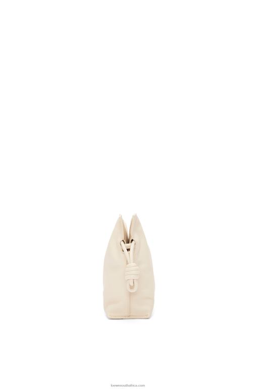 Loewe Women Mini Flamenco clutch in nappa calfskin 206XF331 Angora - Image 3
