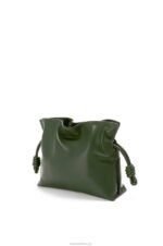 Loewe Women Mini Flamenco clutch in nappa calfskin 206XF553 Vintage Khaki - Image 2