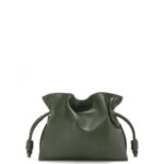 Loewe Women Mini Flamenco clutch in nappa calfskin 206XF553 Vintage Khaki