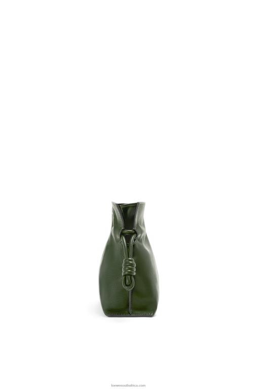 Loewe Women Mini Flamenco clutch in nappa calfskin 206XF553 Vintage Khaki - Image 3