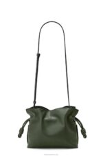 Loewe Women Mini Flamenco clutch in nappa calfskin 206XF553 Vintage Khaki - Image 4