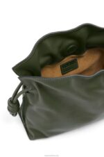 Loewe Women Mini Flamenco clutch in nappa calfskin 206XF553 Vintage Khaki - Image 5