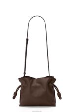 Loewe Women Mini Flamenco clutch in nappa calfskin 206XF555 Chocolate - Image 5