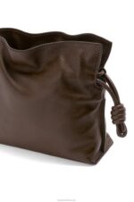 Loewe Women Mini Flamenco clutch in nappa calfskin 206XF555 Chocolate - Image 7
