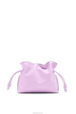 Loewe Women Mini Flamenco clutch in nappa calfskin 206XF559 Bloom Orchid