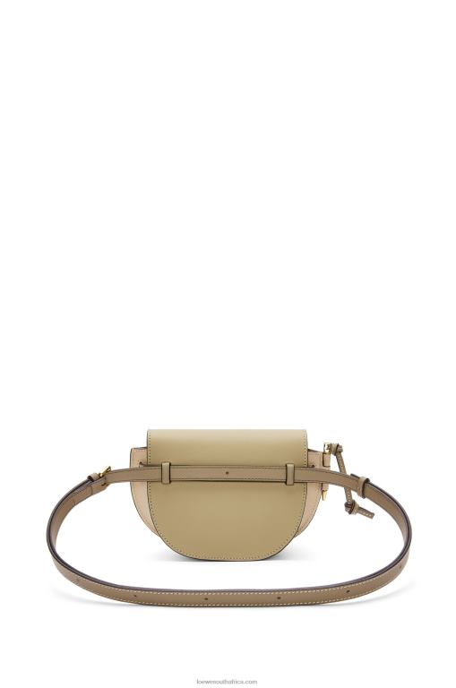 Loewe Women Mini Gate Dual bag in soft calfskin 206XF240 Clay Green/Dusty Beige - Image 5