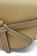 Loewe Women Mini Gate Dual bag in soft calfskin 206XF240 Clay Green/Dusty Beige - Image 8