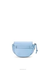 Loewe Women Mini Gate Dual bag in soft calfskin and jacquard 206XF194 Dusty Blue - Image 5