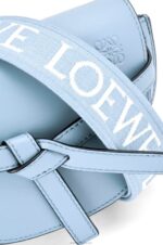Loewe Women Mini Gate Dual bag in soft calfskin and jacquard 206XF194 Dusty Blue - Image 8