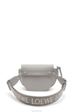 Loewe Women Mini Gate Dual bag in soft calfskin and jacquard 206XF195 Pearl Grey - Image 3