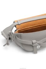 Loewe Women Mini Gate Dual bag in soft calfskin and jacquard 206XF195 Pearl Grey - Image 6