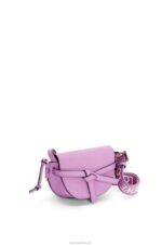 Loewe Women Mini Gate Dual bag in soft calfskin and jacquard 206XF196 Guimauve - Image 4
