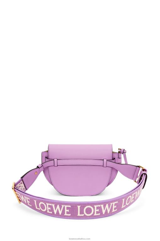 Loewe Women Mini Gate Dual bag in soft calfskin and jacquard 206XF196 Guimauve - Image 5