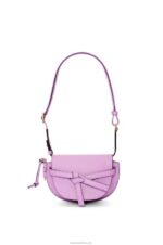 Loewe Women Mini Gate Dual bag in soft calfskin and jacquard 206XF196 Guimauve - Image 7