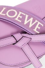 Loewe Women Mini Gate Dual bag in soft calfskin and jacquard 206XF196 Guimauve - Image 9