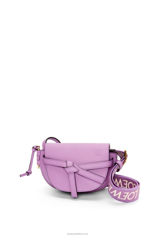 loewe_women_mini_gate_dual_bag_in_soft_calfskin_and_jacquard_206xf196_guimauve.jpg Loewe Women Mini Gate Dual bag in soft calfskin and jacquard 206XF196 Guimauve - Image 1