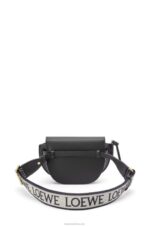 Loewe Women Mini Gate Dual bag in soft calfskin and jacquard 206XF197 Black - Image 5
