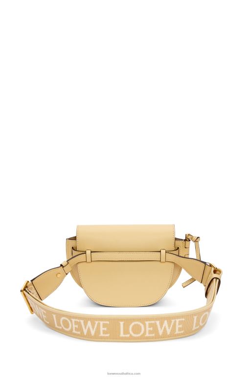 Loewe Women Mini Gate Dual bag in soft calfskin and jacquard 206XF209 Butter - Image 4
