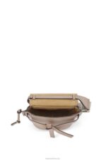 Loewe Women Mini Gate Dual bag in soft calfskin and jacquard 206XF218 Sand - Image 8