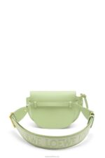 Loewe Women Mini Gate Dual bag in soft calfskin and jacquard 206XF232 Light Pale Green - Image 3