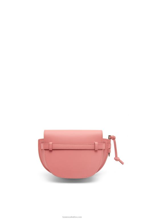 Loewe Women Mini Gate Dual bag in soft calfskin and jacquard 206XF554 Peach Bloom - Image 4