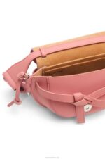 Loewe Women Mini Gate Dual bag in soft calfskin and jacquard 206XF554 Peach Bloom - Image 6