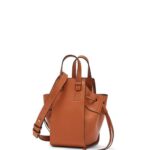 Loewe Women Mini Hammock drawstring in classic calfskin 206XF242 Tan