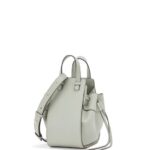 Loewe Women Mini Hammock drawstring in classic calfskin 206XF290 Ash Grey