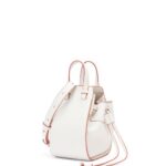 Loewe Women Mini Hammock drawstring in soft grained calfskin 206XF313 Soft White