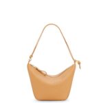 Loewe Women Mini Hammock Hobo bag in classic calfskin 206XF323 Warm Desert