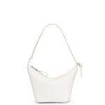 Loewe Women Mini Hammock Hobo bag in classic calfskin 206XF324 Soft White