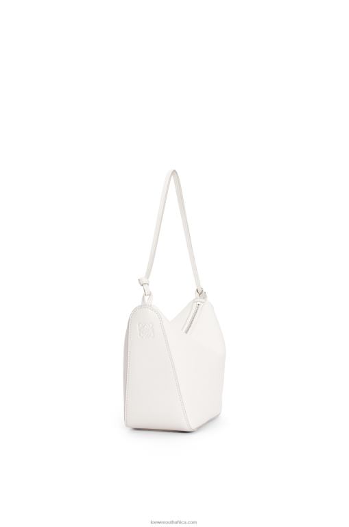 Loewe Women Mini Hammock Hobo bag in classic calfskin 206XF324 Soft White - Image 3
