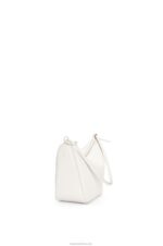 Loewe Women Mini Hammock Hobo bag in classic calfskin 206XF324 Soft White - Image 4