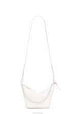 Loewe Women Mini Hammock Hobo bag in classic calfskin 206XF324 Soft White - Image 6