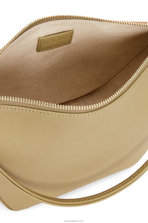 Loewe Women Mini Hammock Hobo bag in classic calfskin 206XF325 Clay Green - Image 9