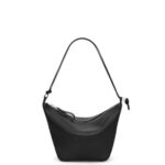 Loewe Women Mini Hammock Hobo bag in classic calfskin 206XF329 Black